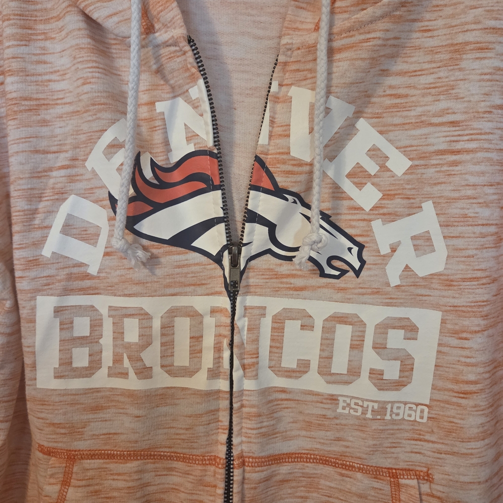 Women's Orange Zip-Up Hoodie - Picture 7 of 7